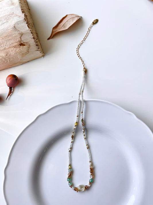 Amber Beaded Necklace