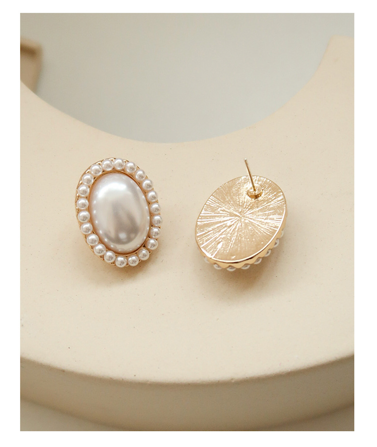 Woven Faux Pearl Choker Necklace & Earrings Jewelry Set