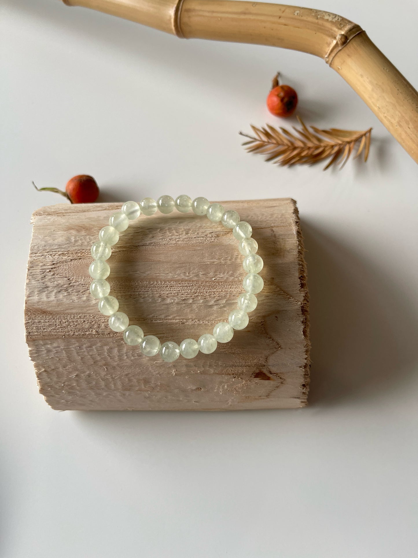 Summer Breeze · Lavender Amethyst & Afghan White Jade & Prehnite Stacking Bracelets