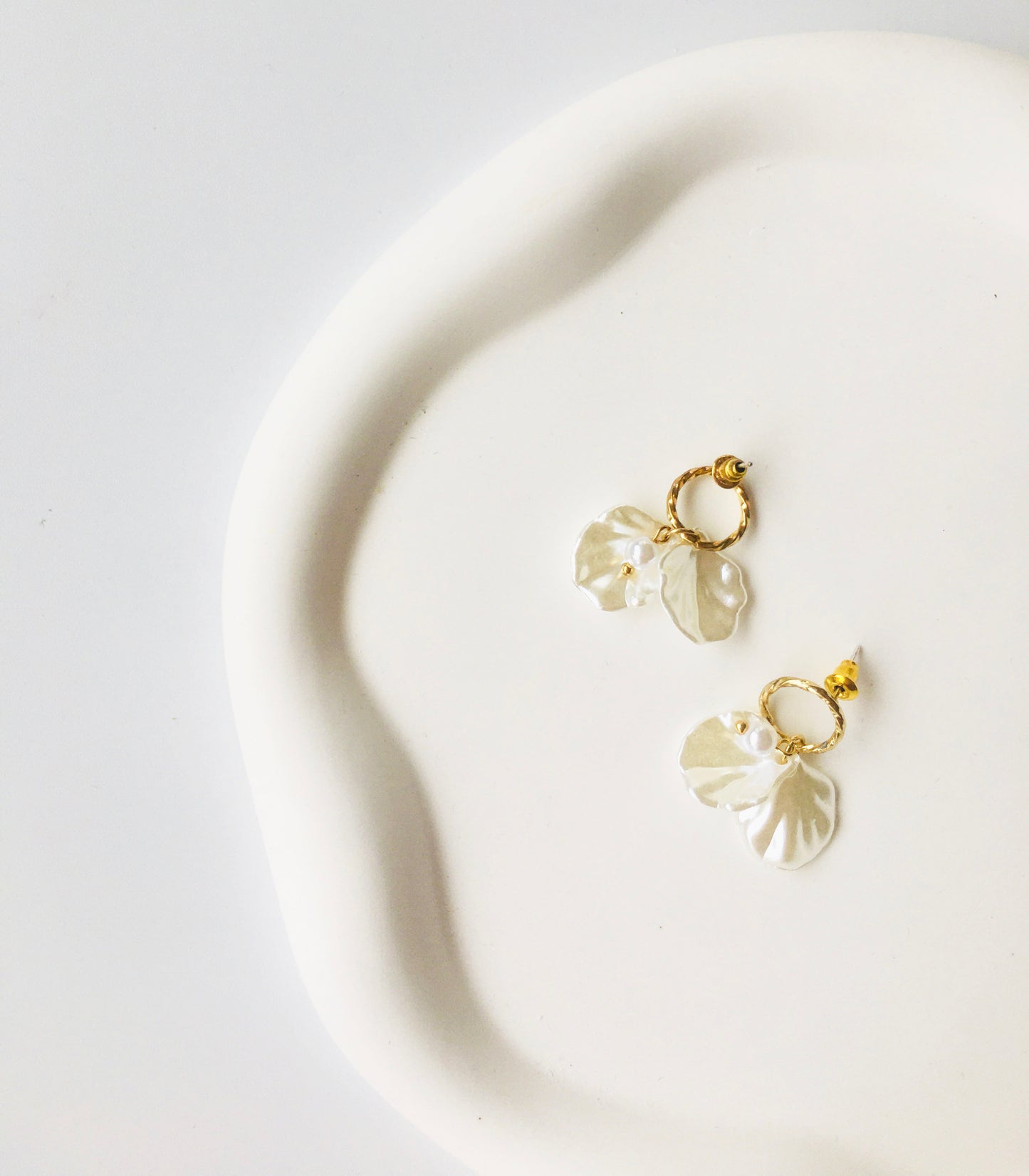 Pearl Decor Jewelry Set with Shell Drop Earrings