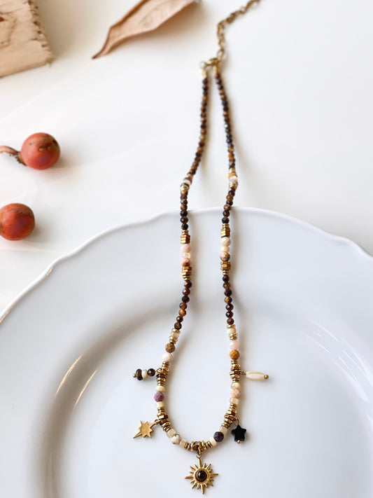 Vintage Star Beaded Necklace