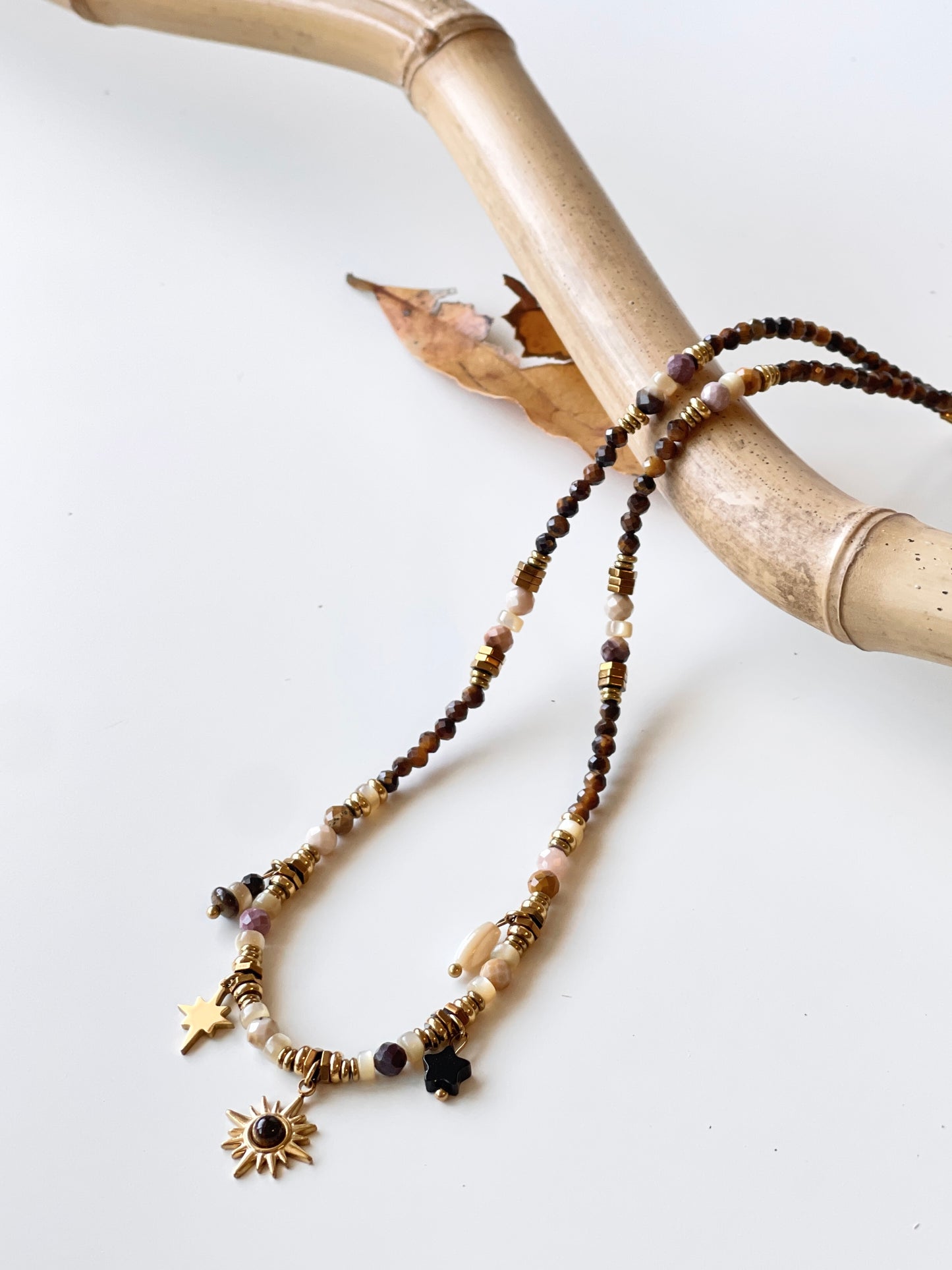Vintage Star Beaded Necklace
