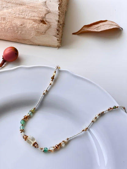 Amber Beaded Necklace