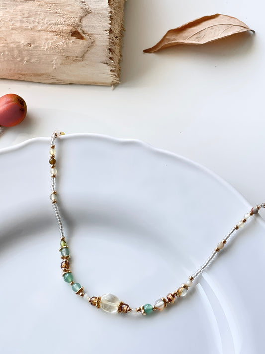 Amber Beaded Necklace