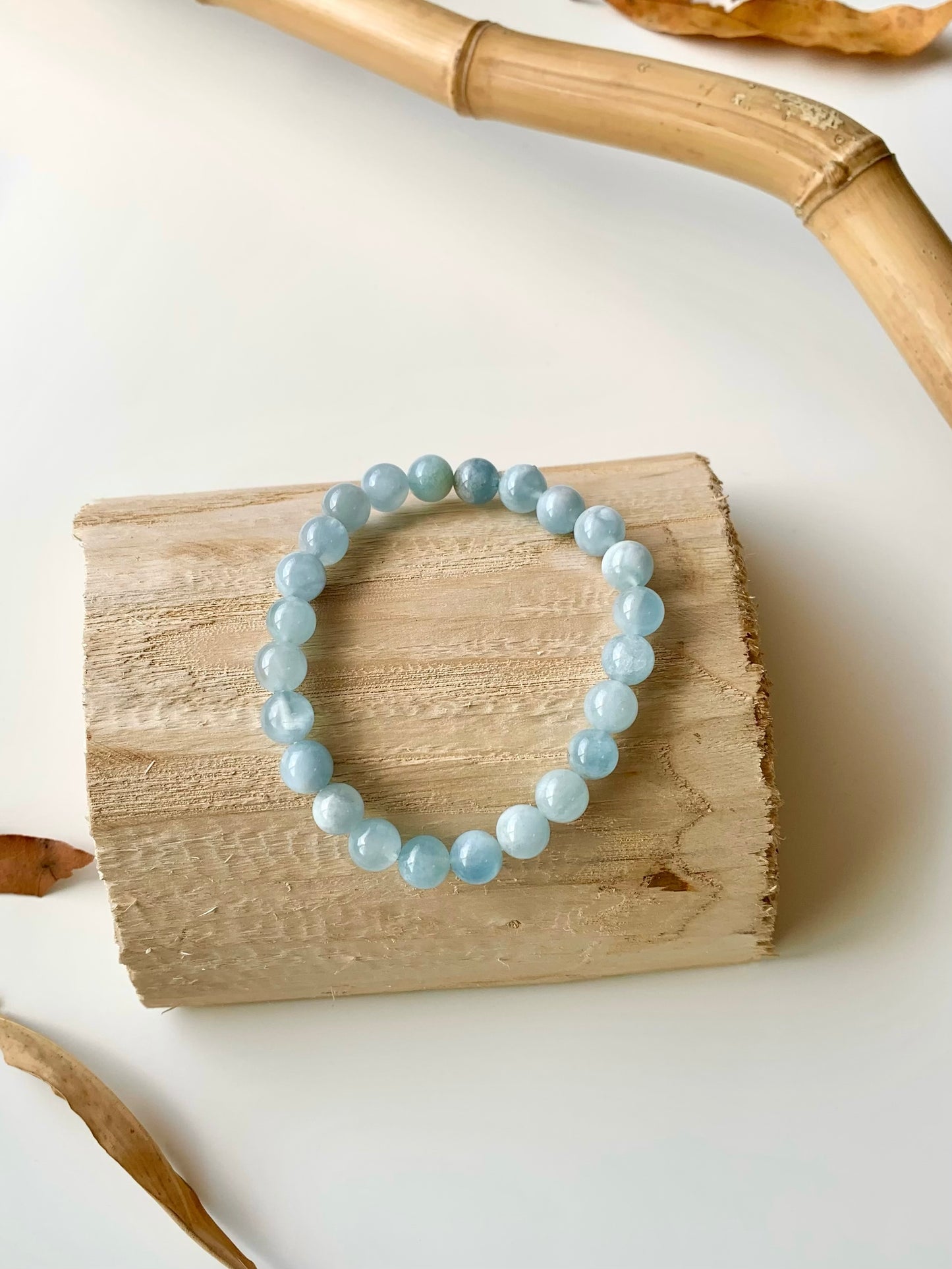 Different Shades of Blue · Blue Calcite & Aquamarine Stacking Bracelets