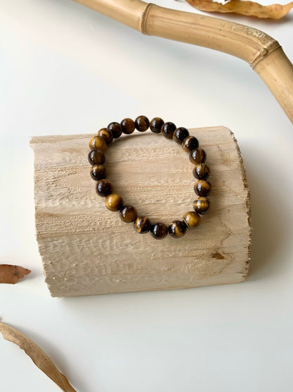 Different Shades of Yellow · Yellow Fluorite & Golden Tiger’s Eye Stacking Bracelets