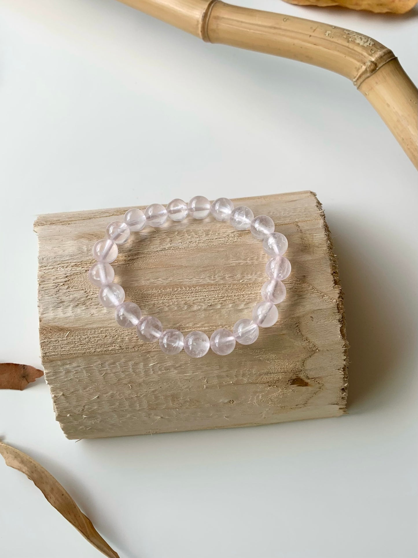 Shades of Pink · Rose Quartz & Strawberry Quartz Stacking Bracelets