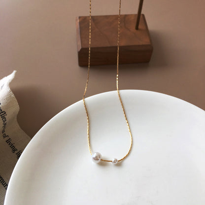 Pearl Decor Jewelry Set with Shell Drop Earrings