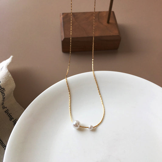 Pearl Decor Jewelry Set with Shell Drop Earrings
