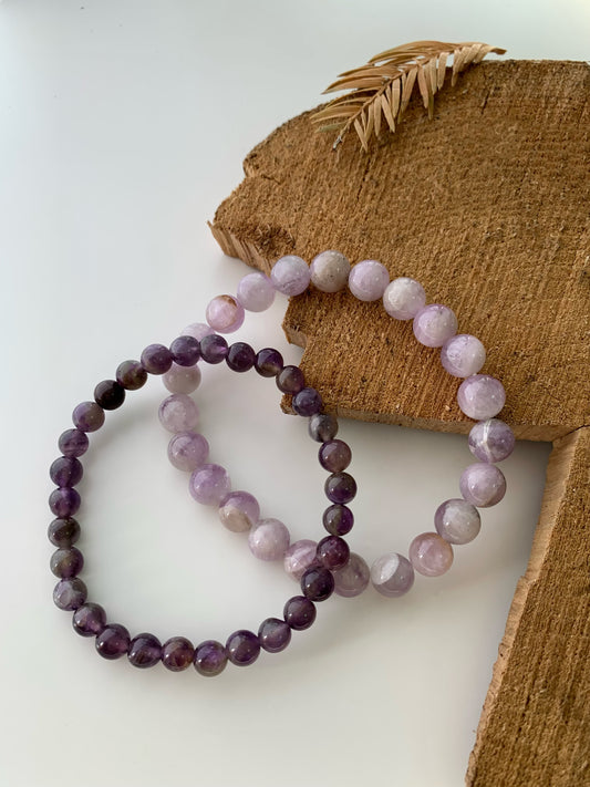 Shades of Purple · Phantom Amethyst & Lavender Amethyst Stacking Bracelets