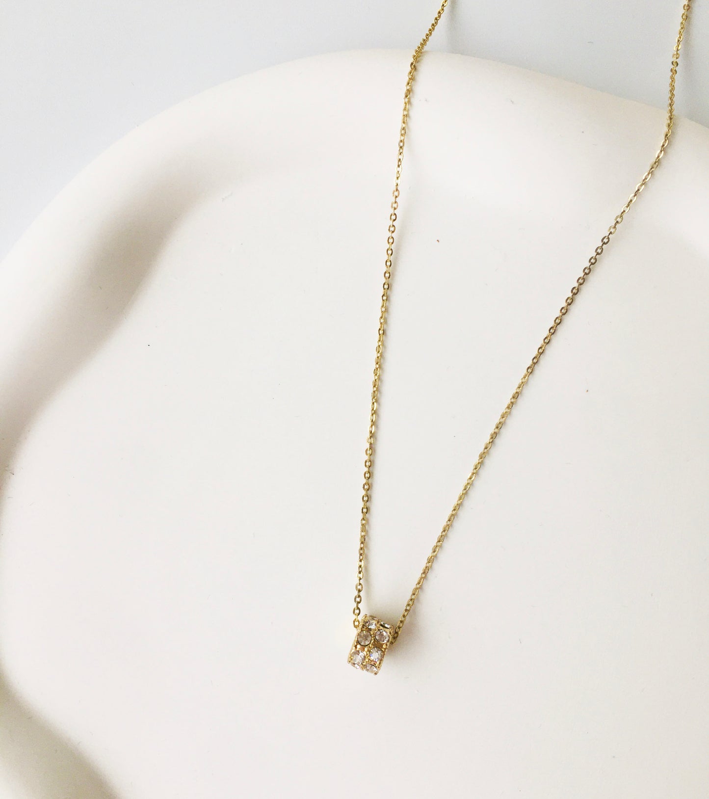 Rhinestone Decor Pearl Necklace & Earrings Jewelry Set