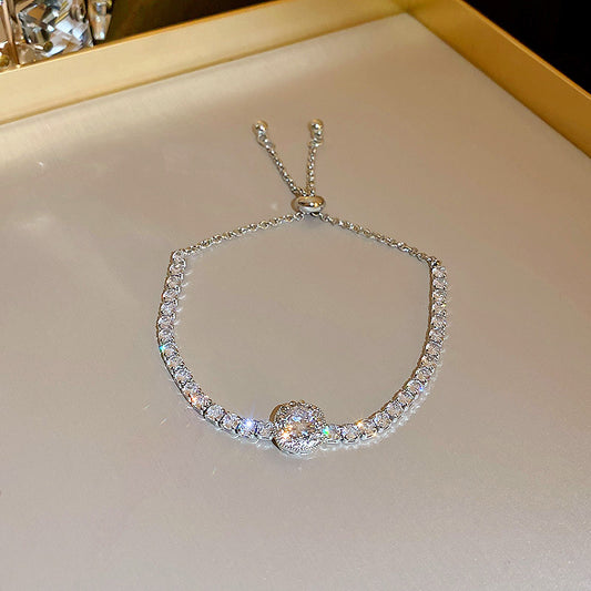 Rhinestone Decor Pearl Pendant Asymmetric Necklace Jewelry Set