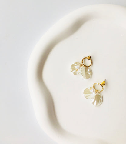 Pearl Decor Jewelry Set with Shell Drop Earrings