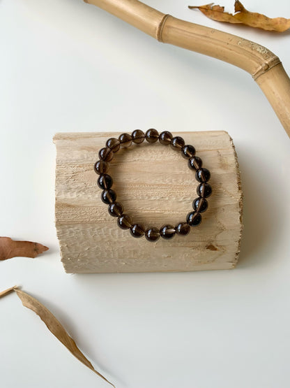 Subtle Grey · Grey Moonstone & Smoky Quartz Stacking Bracelets
