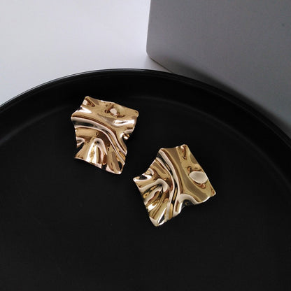 Minimalist Irregular Geometric Earrings & Necklace & Ring Jewelry Set