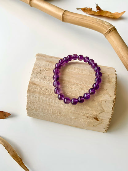 Serenity Guardian · Amethyst & Grey Moonstone Stacking Bracelets