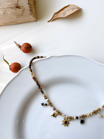 Vintage Star Beaded Necklace