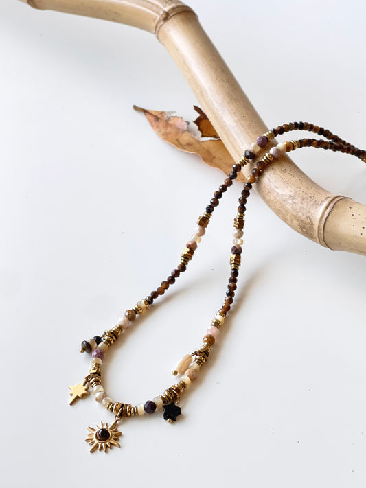 Vintage Star Beaded Necklace