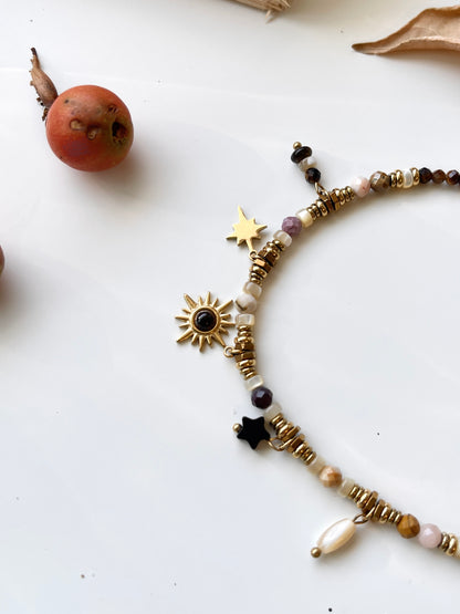 Vintage Star Beaded Necklace